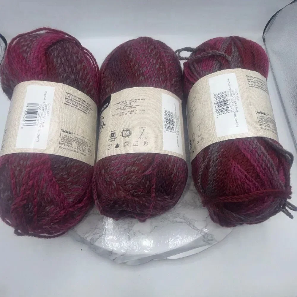 BARCELONA Acrylic “Heartbeat” Color Yarn- 3 Skeins NEW!